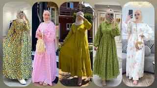 فساتين العيد 2024 🩷️اجدد موديلات حجابات ربيعية صيفية لسنة 2024 new dress 2024