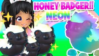 Making a ⭐NEON HONEY BADGER⭐+HAUNTED HOUSE in Adopt Me! (roblox)