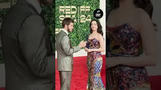 Andrew Garfield and Shraddha Kapoor on the red carpet together at the Red Sea Film Festival 2024.