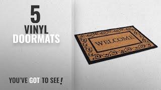 Top 10 Vinyl Doormats [2018 ]: BirdRock Home Welcome Coir Doormat with Scroll Border | 24 x 36 Inch