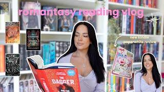 ROMANTASY READING VLOG ⭐️ I read 4 books & new kindle paperwhite review