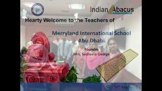 Indian Abacus Education at MERRY LAND INTERNATIONAL SCHOOL ( Abu Dhabi )