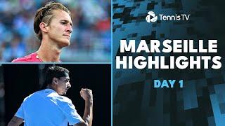 Sonego Takes On Van De Zandschulp; Korda & Medjedovic Feature | Marseille 2025 Day 1 Highlights