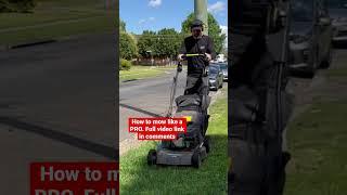 Mow the lawn like a pro  # #shorts #mowing #tips #turf