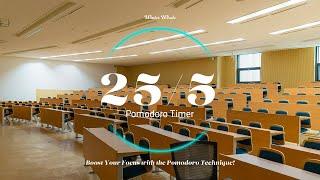 뽀모도로 25/5 - 시험장 앰비언스 | 공부 타이머, 집중력 | Study Timer, Pomodoro 25/5