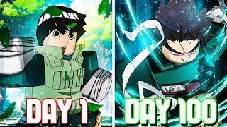 Spending 100 Days as ROCK LEE in Shindo Life -  Roblox..