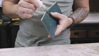 Burnishing Leather Wallet Edges | ASMR