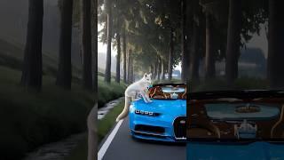 Animals' Warning Signals to Humans :The fox try to save Bugatti  #resque  #shorts