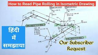 How to Read Piping Rolling in isometric drawing |Basic method for beginners