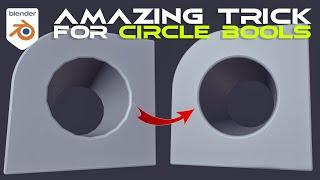 AMAZING trick for circle BOOLEAN - Blender tutorial