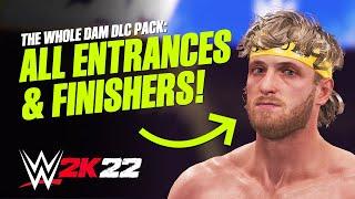 WWE 2K22: All DLC Entrances, Signatures, Finishers & Victories! (The Whole Dam Pack)