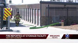 Omaha fire crews battle fire at storage unit