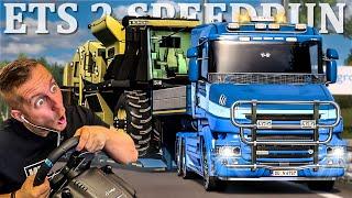 Tieflader mit Baumwollernter in den SERPENTINEN im ETS 2 SPEEDRUN  Folge 2 | EURO TRUCK SIMULATOR 2