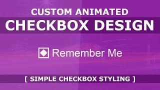 Pure CSS Custom Animated  Checkbox Design - How To Create a Custom Checkbox