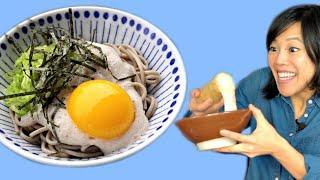 Nagaimo (Slimy Yam) & Raw Egg Japanese Noodles | Tororo Soba Recipe Test