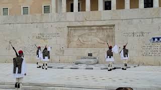 The Changing of the Guard Syntagma Square - Athens Parliment Building - Greece - Official Ceremony