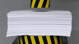 EXPERIMENT HYDRAULIC PRESS 100 TON vs 1000 Sheets of Paper