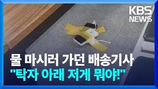 물 마시러 가던 배송기사…"탁자 아래 저게 뭐야!" / KBS  2024.07.19.