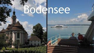 GERMANY: Bodensee ferry - Birnau church - Überlingen shore 4K