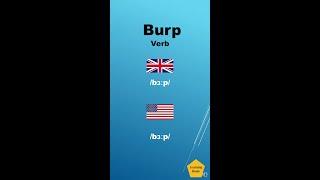 Burp meaning pronunciation and synonyms #Shorts