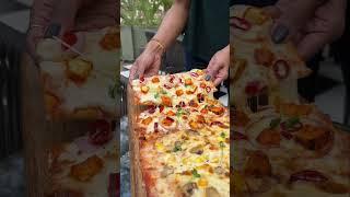 Longest Pizza in Delhi  #delhifood #ytshorts #delhiicious #youtubepartner #trendingshorts #cheese