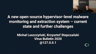 A new open-source hypervisor-level malware monitoring and extraction system [...]