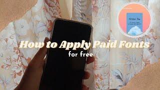 how to apply vivo paid fonts for free ~