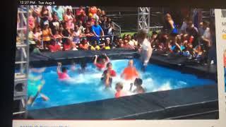 Splash SWIMMING AMERICAN NINJA WARRIOR JUNIOR!