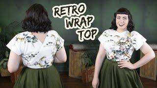 Making A Retro Wrap Top // Patterning and Sewing the Cross Back Style