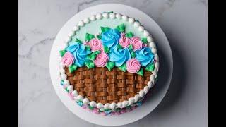 Making an easy basket weave cake- Mothers Day