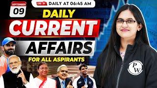 Current Affairs Today | 09 September Current Affairs 2024 | Daily Current Affairs by Sushmita Ma'am