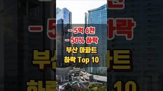 부산 아파트 매매 시세 하락 순위 Top 10 (최근1주일~25.01.05 실거래)