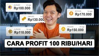 PROFIT RUTIN 100 RIBU/HARI DARI FOREX‼️ (LANGSUNG PRAKTEK KE MARKET)