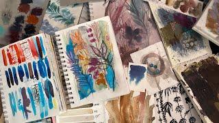 tour inside my mixed media INSPIRATION SKETCHBOOKS {color, ideation, mark making & motifs}