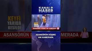 Asansörde Ritim Tutuyordu... Korku Dolu Asansör Düşme Anı Kameralara Yansıdı