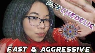 ASMR FAST AND AGGRESSIVE LAYERED TRIGGERS (Mouth Sounds, Tapping, Echo, Psychedelic Visuals) 