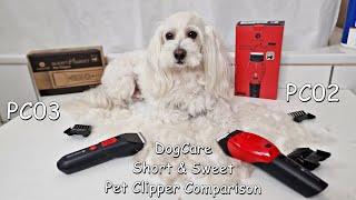 DogCare Short & Sweet Wireless Smart Pet Clipper-Leise Hundeschermaschine-PC02/PC03-Unbox & Compare