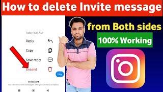 how to unsend invite message on instagram | instagram invite message delete | invite sent delete