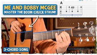 'Me and Bobby McGee' Guitar Lesson – Easy Chords & Boom-Chuck Strumming