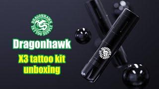 Dragonhawk X3 unboxing video!! Try this beginner tattoo kit