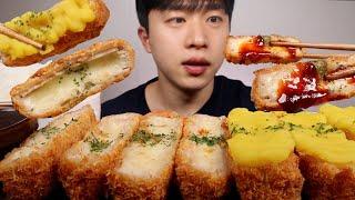 돈까스파티 치즈돈까스 고구마돈까스 불닭소스도 뿌려볼까? ASMR MUKBANG Cheese pork cutlet EATING SHOW 먹방