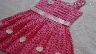 Vestido de crochê infantil (6 ano)