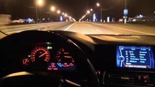 BMW 5 speed run in Russia 200 km\h+