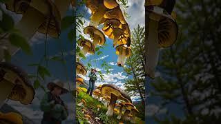 Foraging for king bolete mushrooms in western Montana,