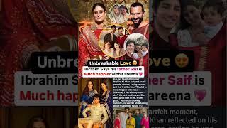 Ibrahim ali khan says his father Saif ali khan is much happier with Kareena#news#saifalikhan#kareena