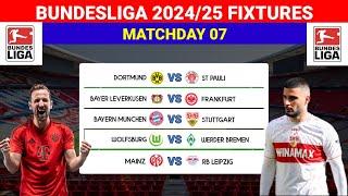 Germany Bundesliga 2024/25 Fixtures Matchday 7 : Bayern Munchen vs Stuttgart / Dortmund vs ST Pauli