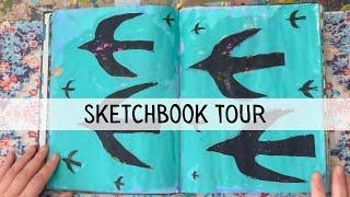 sketchbook tour with cozy music     