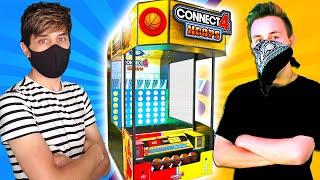 $100 Connect 4 Hoops Arcade Game Challenge!