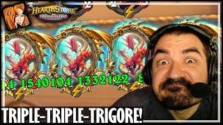 A TRIPLE-TRIPLE-TRIGORE RUN! - Hearthstone Battlegrounds