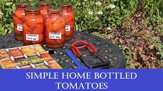 Home bottled tomatoes using the boiling water method (water bath canning)